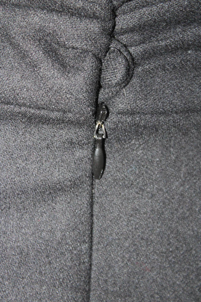 Nanette Lepore Womens Wool Drape Detail Lined Mini Skirt Black Size 2