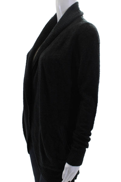 Barefoot Dreams®Women's Long Sleeves Open Front Cardigan Black Size XS