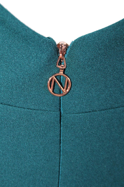 Nookie Womnens Halter Neck Sleeveless Sheath Dress Teal Blue Size Large