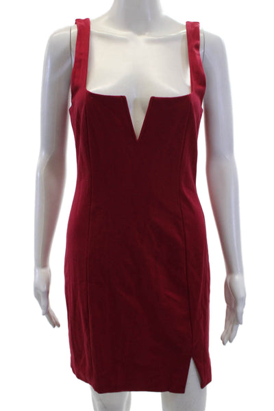 Lovers + Friends Womens Sleeveless Body Con Dress Raspberry Pink Size Medium