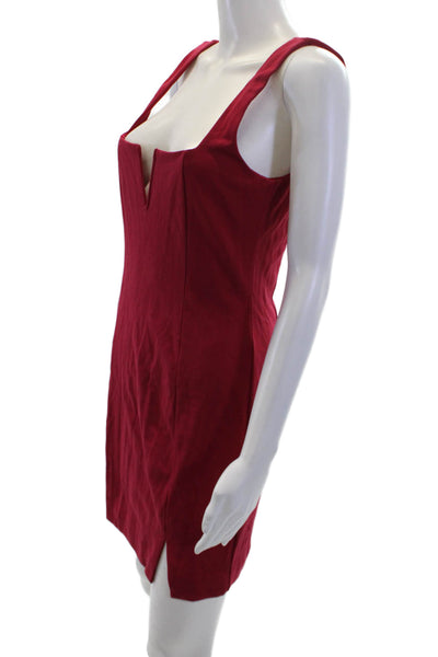 Lovers + Friends Womens Sleeveless Body Con Dress Raspberry Pink Size Medium