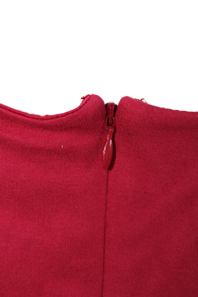 Lovers + Friends Womens Sleeveless Body Con Dress Raspberry Pink Size Medium