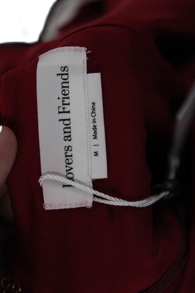 Lovers + Friends Womens Sleeveless Body Con Dress Raspberry Pink Size Medium