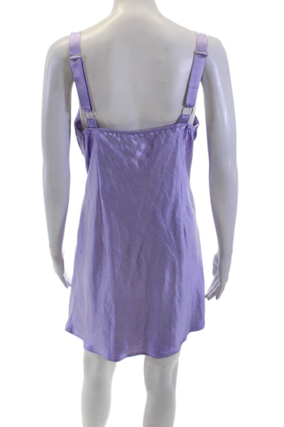 Princess Polly Womens V Neck Sleeveless A Line Dress Iced Lavender Size 8