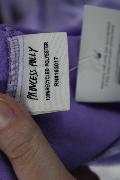Princess Polly Womens V Neck Sleeveless A Line Dress Iced Lavender Size 8