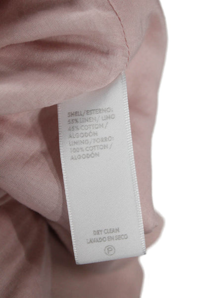 Rebecca Minkoff Womens Cotton Double Breasted Long Sleeve Blazer Pink Size 4