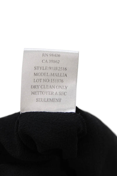 Theory Womens Silk Lace Trim Scoop Neck Lined Sleeveless Top Black Size P