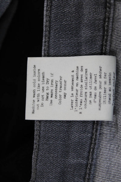 Rag & Bone Women Ankle Skinny High-Rise Dark Gray Cotton Blend Jeans Size 26