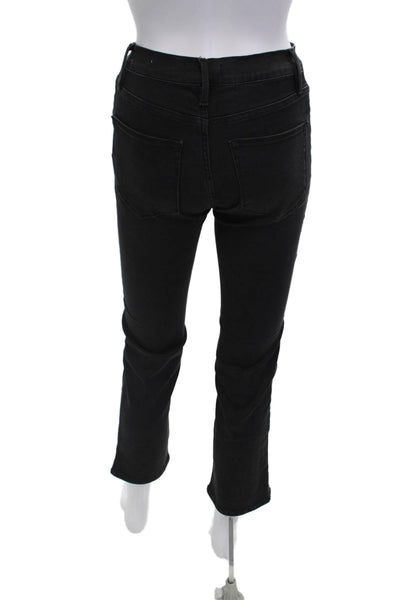 Frame Women Cropped Skinny High Rise Black Jeans Size 25