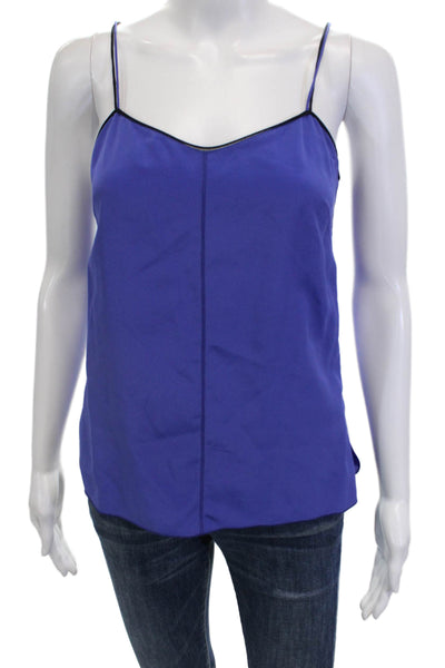 Rag & Bone Women's Silk Spaghetti Straps Tank Top Blouse Blue Size XS