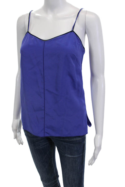 Rag & Bone Women's Silk Spaghetti Straps Tank Top Blouse Blue Size XS