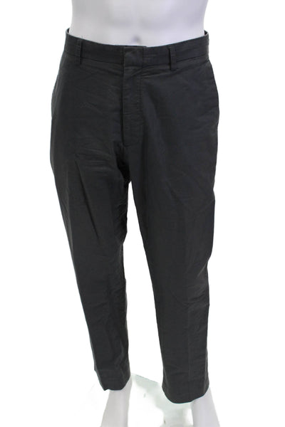 J Crew Mens Zipper Fly Pleated Straight Leg Thompson Pants Gray Size 33x32