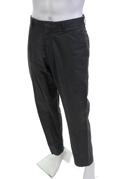 J Crew Mens Zipper Fly Pleated Straight Leg Thompson Pants Gray Size 33x32