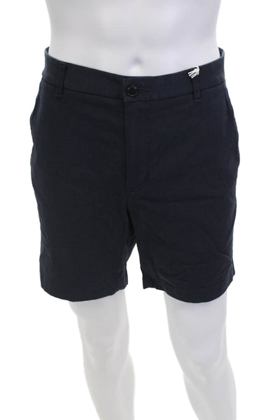 Everlane Mens Zipper Fly Slim Fit Performance Chino Shorts Navy Cotton Size 34