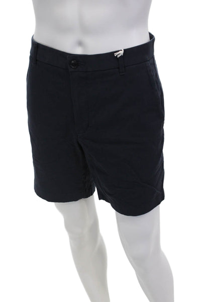 Everlane Mens Zipper Fly Slim Fit Performance Chino Shorts Navy Cotton Size 34