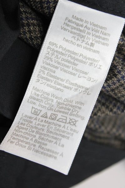 J Crew Mens Zipper Fly Pleated Straight Leg Thompson Pants Brown Size 33x30
