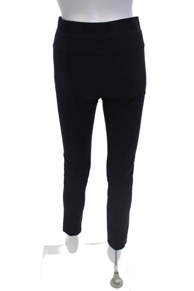 Gunex Womens Wool Slim Fit Straight Leg Tailored Pants Navy Blue Size 2