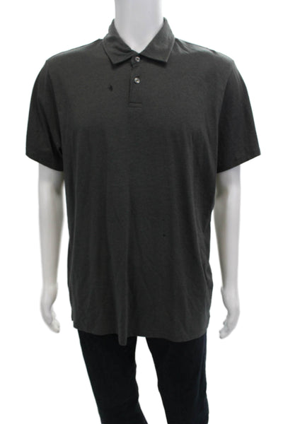 Bonobos Mens Short Sleeve Collared Slim Fit Polo Shirt Gray Cotton Size XL