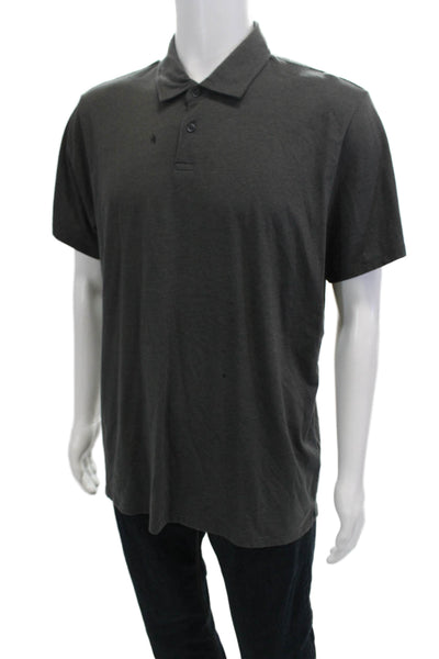 Bonobos Mens Short Sleeve Collared Slim Fit Polo Shirt Gray Cotton Size XL
