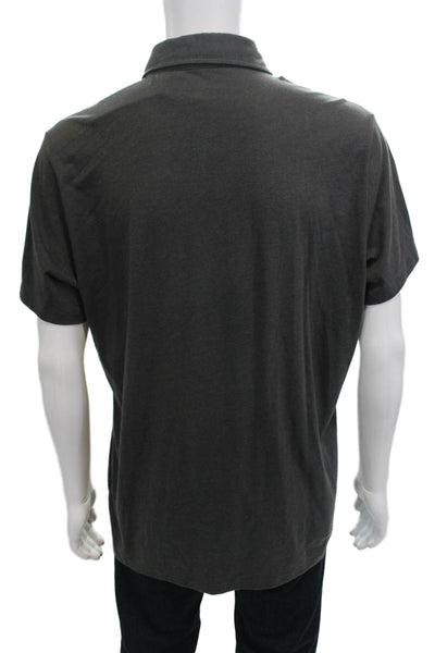 Bonobos Mens Short Sleeve Collared Slim Fit Polo Shirt Gray Cotton Size XL