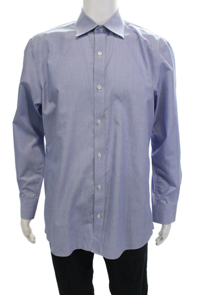 Bonobos Mens Button Front Long Sleeve Collared Slim Dress Shirt Blue Size 16.5
