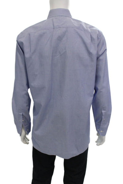 Bonobos Mens Button Front Long Sleeve Collared Slim Dress Shirt Blue Size 16.5