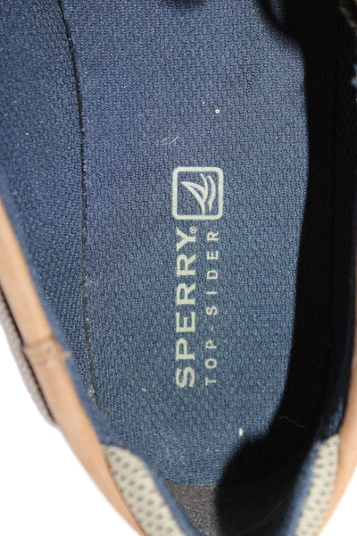 Sperry Men's Lace Up Leather Round Toe Boat Shoes Brown Size 6.5