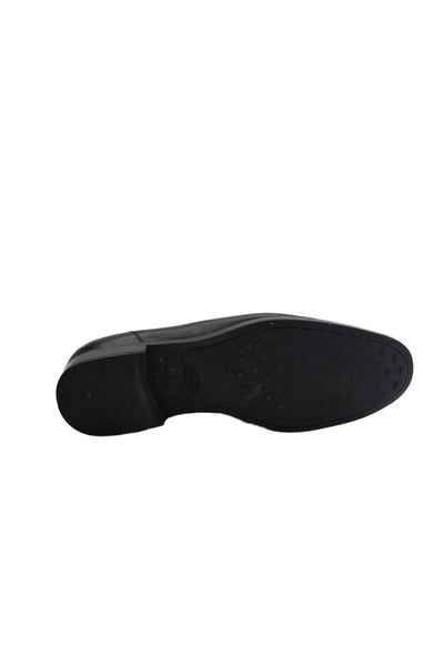 Tods Mens Leather Slip On Loafers Dress Shoes Black Size 9.5