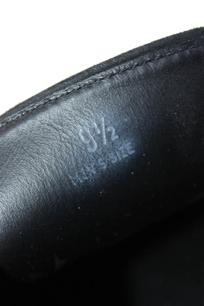 Tods Mens Leather Slip On Loafers Dress Shoes Black Size 9.5