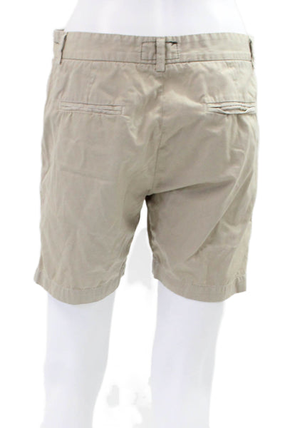 Current/Elliott Womens Cotton Zip Button Casual Shorts Khaki Size EUR 26