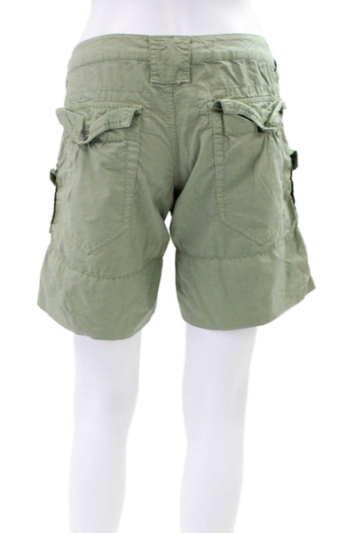 Joie Womens Cotton Zip Button Lined Casual Shorts Green Size 02