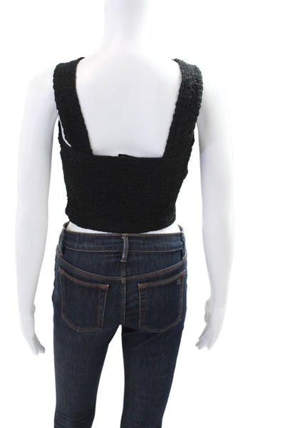 MNG Women's Halter Neck Sleeveless Cropped Top Black Size S