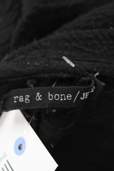 Rag & Bone Women's Short Sleeves Round Neck Mini T-Shirt Dress Black Size S