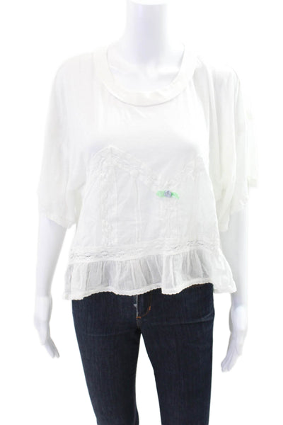 Free People Womens Pullover Blouse White Size M