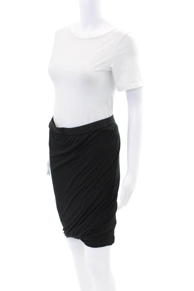 T Alexander Wang Women's Elastic Waist Fitted Mini Skirt Black Size L