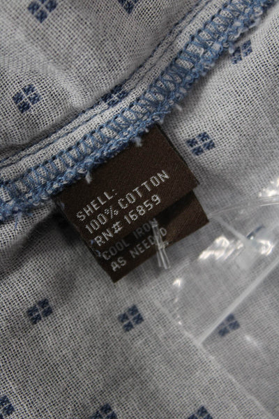 J. Mclaughlin Womens Long Sleeves Relax Fit Button Down Shirt Blue Size 12