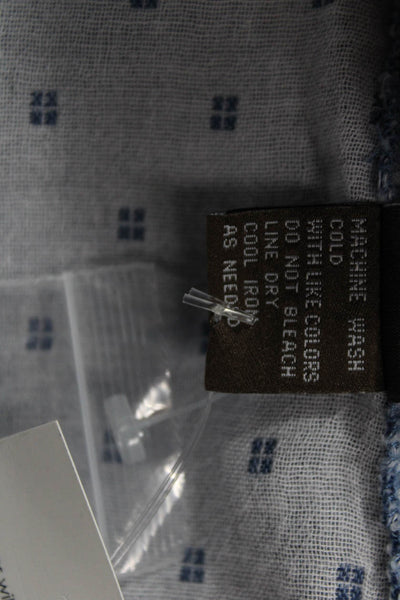 J. Mclaughlin Womens Long Sleeves Relax Fit Button Down Shirt Blue Size 12