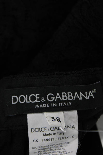Dolce & Gabbana Womens Mini Skirt Black Size 38