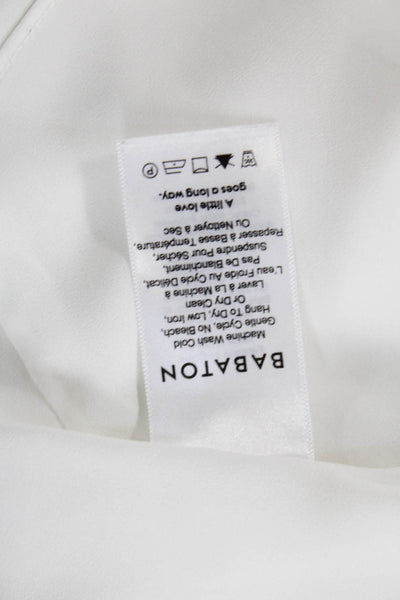 Babaton Womens V-Neck Tank Top White Size L