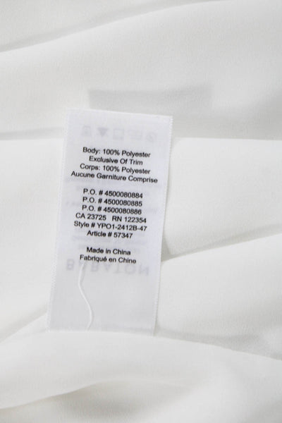 Babaton Womens V-Neck Tank Top White Size L