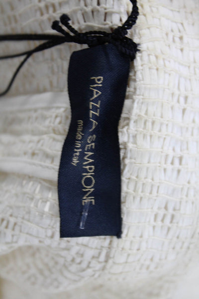 Piazza Sempione Womens Long Blazer Cream Size 40