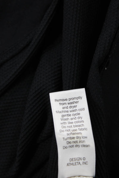 Athleta Womens Sleeveless Round Neck Casual Tank Top Black Size L