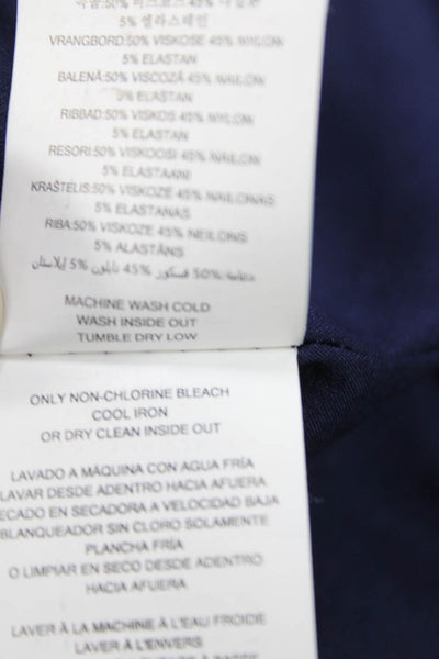Michael Michael Kors Womens Textured Full Zip Long Sleeve Sweater Navy Size XL