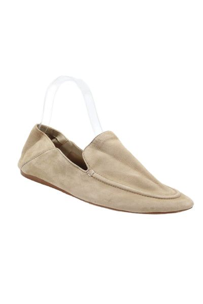 MNG Womens Vegan Suede Slip On Loafer Shoes Brown Size 10