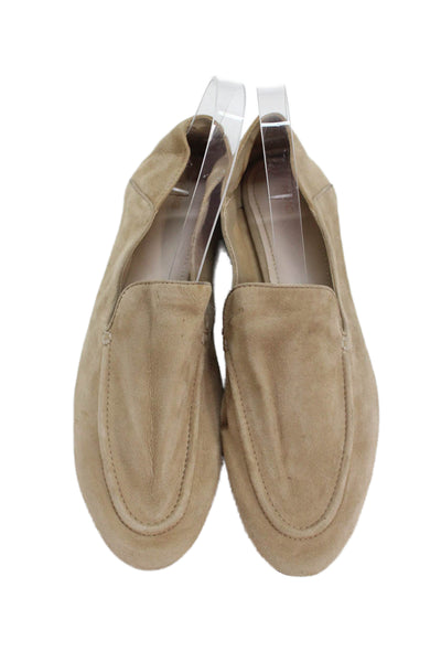 MNG Womens Vegan Suede Slip On Loafer Shoes Brown Size 10