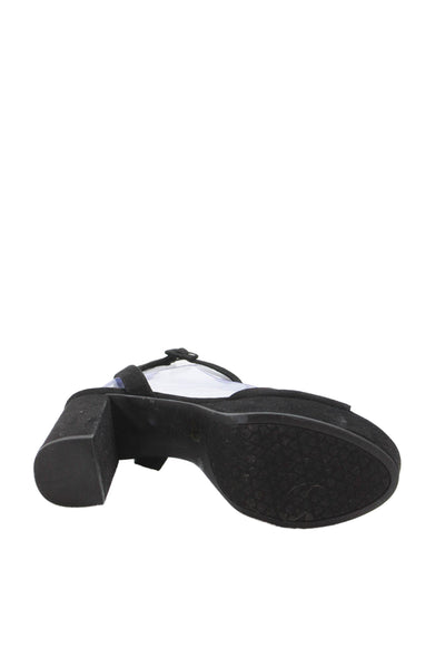 Chinese Laundry Womens Ankle Strap Block Heels Shoes Black Size 9M