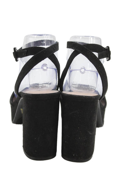 Chinese Laundry Womens Ankle Strap Block Heels Shoes Black Size 9M