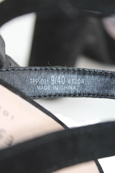 Chinese Laundry Womens Ankle Strap Block Heels Shoes Black Size 9M