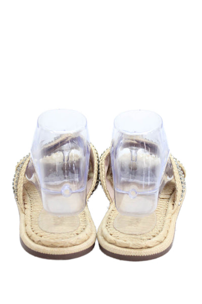 Schutz Womens Slide-On Sandals Beige Size 9