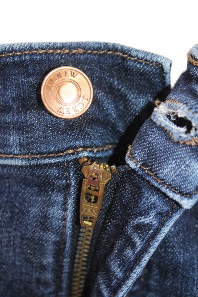 J Crew Womens Ankle Straight Dark Blue Mid-Rise Jeans Size 29